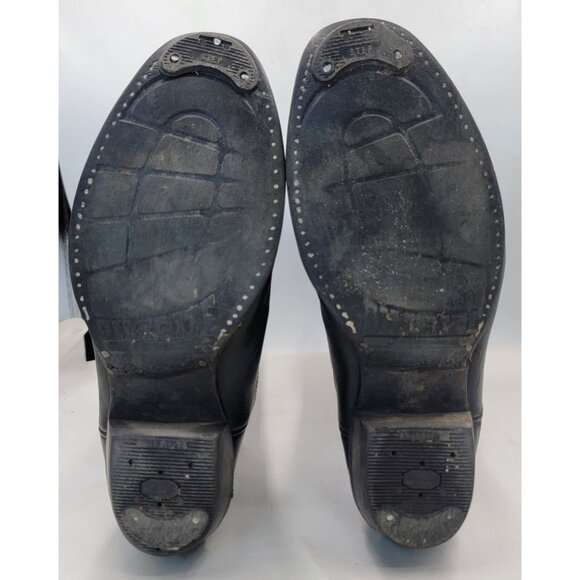 Vintage Nocona Boots Black Leather Western Cowboy Boots Mens 8D - Picture 7 of 16